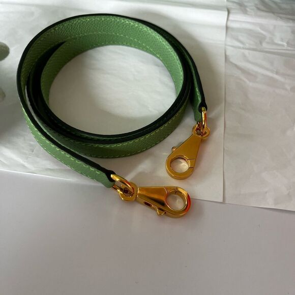 Hermes Kelly 28 Vert Criquet Epsom Sellier Green stamp Z - Picture 2 of 16